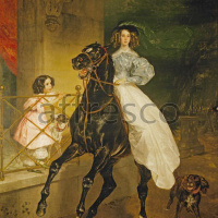 Картина: Брюллов Карл, Всадница