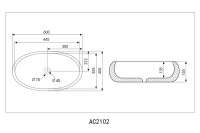 Раковина накладная ABBER Bequem AC2102MB черная матовая