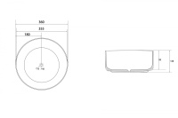 Раковина накладная ABBER Bequem AC2108MS серебро матовое