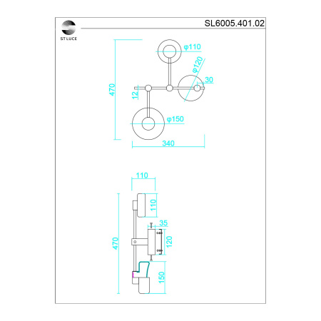 Светильник настенный ST Luce Vallo SL6005.401.02