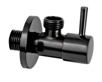 Запорный вентиль 1/2*1/2 Remer 128L1212СFP, черный брашированный хром 128L1212CFP