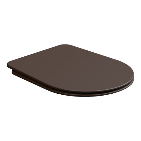 Крышка с сиденьем для подвесного унитаза с микролифтом GSG Ceramic Design Hit! HICOPRSLTICR035, Cacao Matt HICOPRSLTICR035