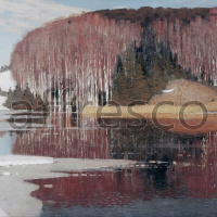 Картина: Вильгельм Пурвитис, Весенние воды