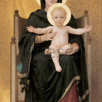 Картина: Вильям Бугро, Дева и дитя