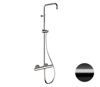 Душевая система термостатическая Remer Elegance EQ32ASSDCFP, черный брашированный хром EQ32ASSDCFP