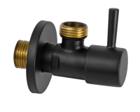 Запорный вентиль 1/2*1/2 Remer 128L1212NO, черный матовый 128L1212NO