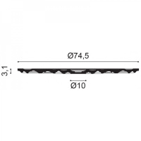 R40 Розетка потолочная гладкая Orac Decor из полиуретана