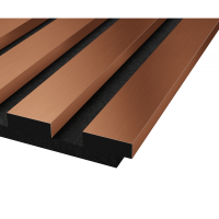 Комплект акуст.панелей, черный войлок, 3000х300х19мм, рейки ЭКОПОЛИМЕР, красная медь/2шт.