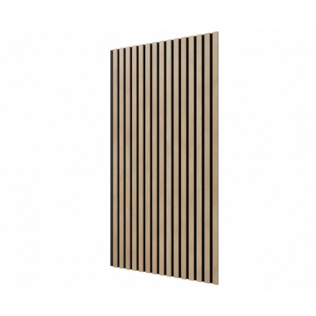 Акустические стеновые панели, 1200х600 мм, войлок, рейки МДФ, ясень тирамису