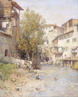 Картина: Барбасан Лагуэруэла Мариано, Пейзаж деревни на окраине Рима