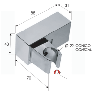 Держатель ручного душа Remer 339S 339S