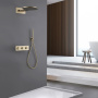 Душевая система ABBER Wasser Kreis AF8151G скрытого монтажа без излива, термостат, золото матовое