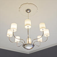 Розетка потолочная с рисунком  1.56.016 из полиуретана Европласт - Орнаментальная розетка