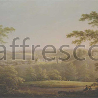 Картина: George Cuitt Easby,  Hall and Easby Abbey with Richmond Yorkshire in the Background