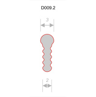 Профиль алюминиевый теневой разделительный Decaro D009.2A Copper Медный 3000×3×8,5