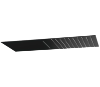 Верхний душ настенный 50x25 см Remer 350UFCANOX, черный матовый 350UFCANOX
