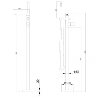 Смеситель ABBER Rund AF8715MRG напольный, розовое золото матовое