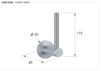 Бумагодержатель Remer Minimal INOX Mi62INOXCR, нержавеющая сталь Mi62INOXCR