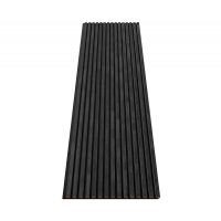 Акустическая стеновая панель, черный войлок, 2750х600х19мм, рейки МДФ дуб Графит