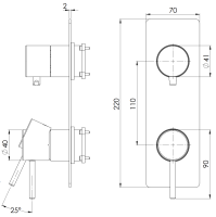 Смеситель для душа Remer X Style X93WBDO, золото глянцевое X93WBDO