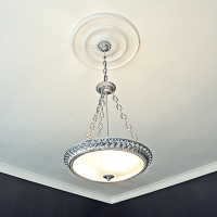 Розетка потолочная с рисунком  1.56.023 из полиуретана Европласт - Орнаментальная розетка