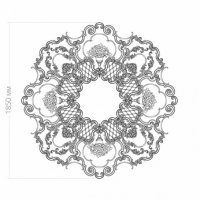 Розетка RODECOR 87105br потолочная из полимерного гипса - Готовое решение Rodecor из элементов