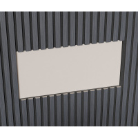 Акустическая стеновая панель, черный войлок, 600х600х21мм, рейки МДФ, шпон дуб антрацит темно-серый