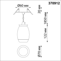Встраиваемый светильник NovoTech GENT IP44 GU10 9W 370912 SPOT