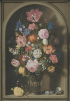 Картина: Ambrosius Bosschaerts the Elder, Bouquet of Flowers in a Stone Niche