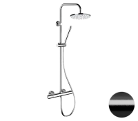 Душевая система термостатическая Remer Elegance EQ32X7MMM30CFP, черный брашированный хром EQ32X7MMM30CFP