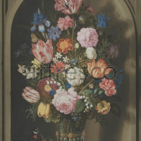 Картина: Ambrosius Bosschaerts the Elder, Bouquet of Flowers in a Stone Niche