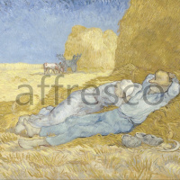 Картина: Винсент Ван Гог, Полдень или сиеста, подражение Милле