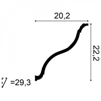 C335 Карниз Orac Decor из полиуретана - Плинтус потолочный