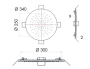 Верхний душ потолочный 34 см Remer INOX SS357EFM34 SS357EFM34