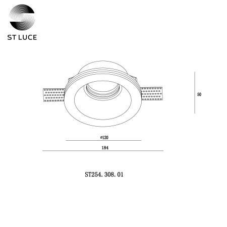 Встраиваемый светильник из гипса ST Luce ST254.308.01