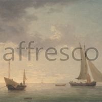 Картина: Charles Brooking, Lugger and a Smack in Light Airs