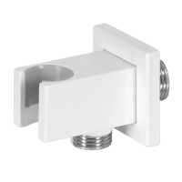 Держатель ручного душа с подключением шланга Remer 337QBO, белый матовый 337QBO