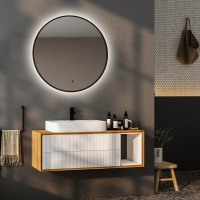 Зеркало ABBER Mond AG6204SCB-0.77 с подсветкой, бесконтактный выключатель, диммер, черный