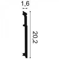SX156 Плинтус напольный Orac Decor из дюропоплимера