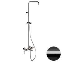 Душевая система с изливом Remer Energy EY34ASSDCFP, черный брашированный хром EY34ASSDCFP