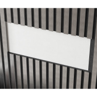 Комплект акуст.панелей, черный войлок, 3000х300х19мм, рейки ЭКОПОЛИМЕР хром матовый/2шт.