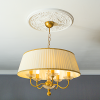 Розетка потолочная с рисунком  1.56.024 из полиуретана Европласт - Орнаментальная розетка