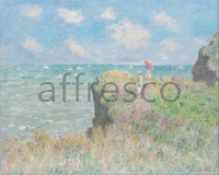 Картина: Клод Моне, Прогулка по скалам Пурвиля