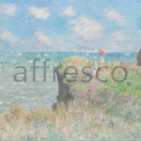 Картина: Клод Моне, Прогулка по скалам Пурвиля