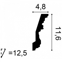 C201 Карниз Orac Decor из полиуретана - Плинтус потолочный с рисунком