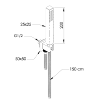 Комплект для душа Mariani B14243PF00, черный матовый B14243PF00