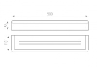 Полка большая ABBER Osten 316 AA1863BGG оружейная сталь брашированная