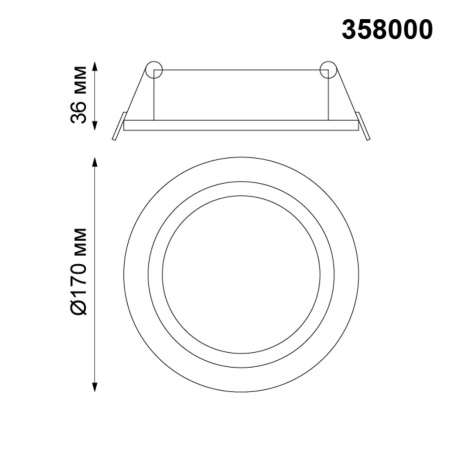 Встраиваемый светильник NovoTech STERN LED 3000К 20W 358000 SPOT