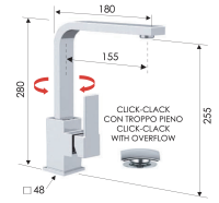 Смеситель для раковины Remer Qubika Q10G Q10G