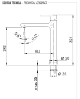 Смеситель для раковины Remer Vanity V11LXV, сталь V11LXV